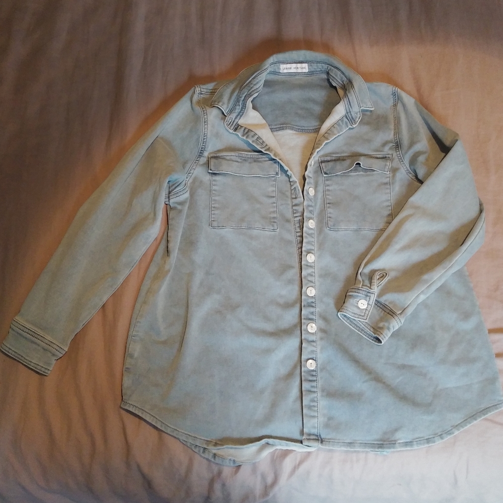 Maternity Denim Shirt Jacket